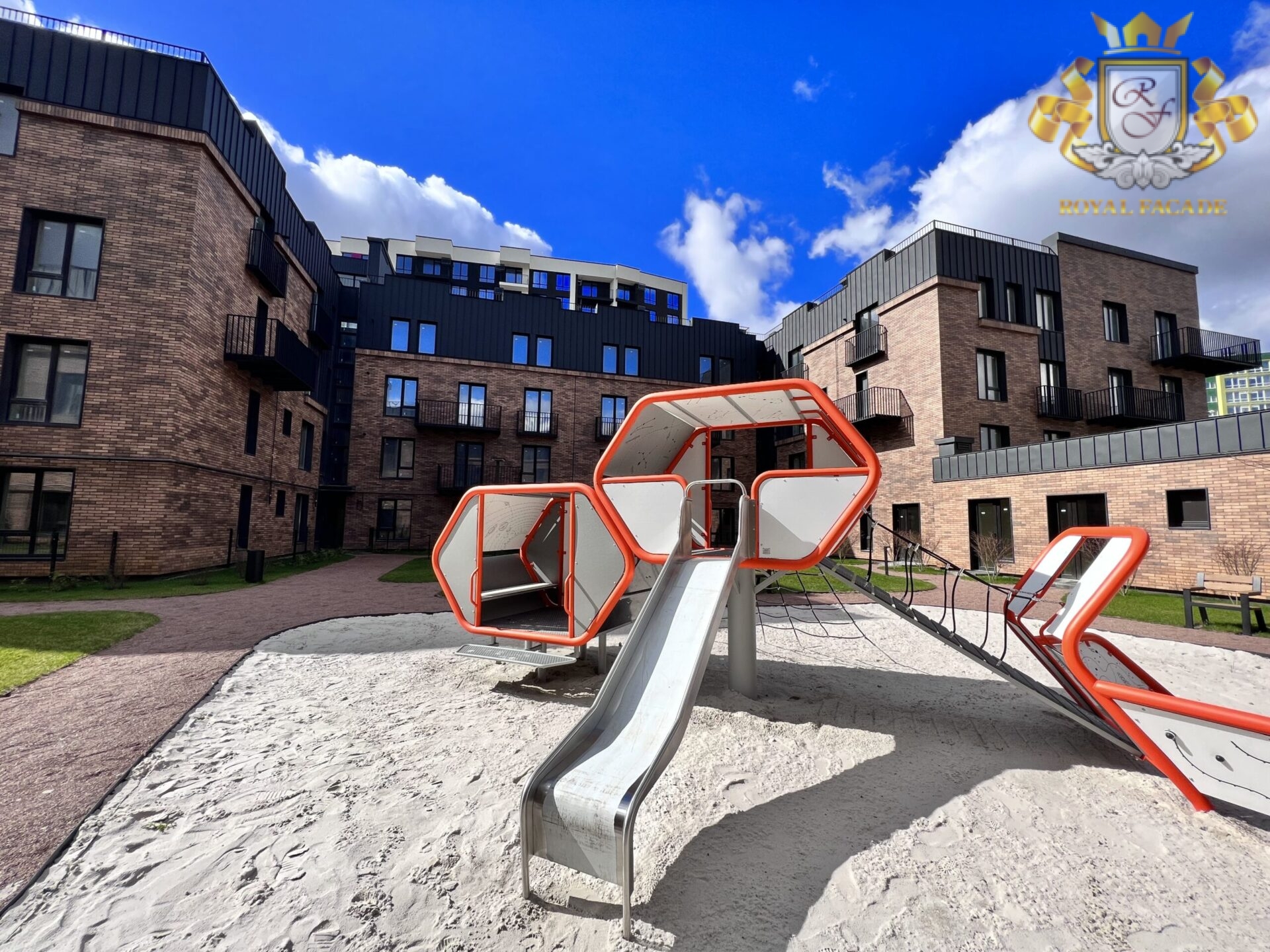 Playground in the courtyard of an insulated residential complex, Ivano-Frankivsk