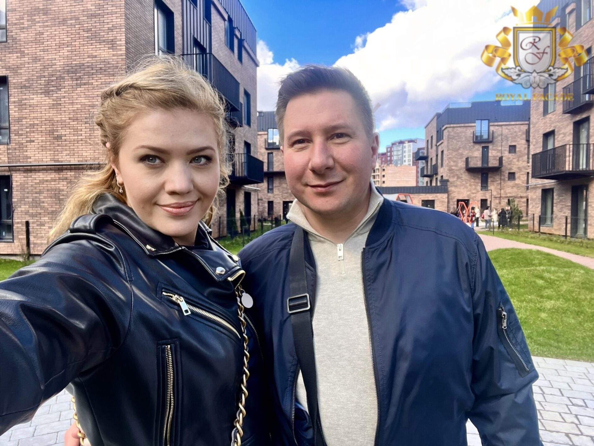 Royal Facade founders on the photo of the insulated facade of the housing estate