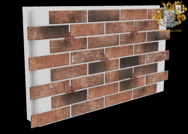 Royal Facade thermal panel with Loft Brick Chili tiles combine design and functionality for home decoration