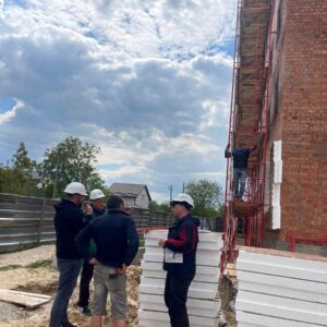 Installation of thermal panels with clinker tiles in the residential complex Milange