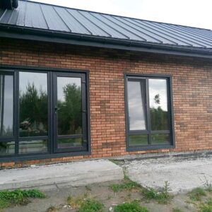 Facade of a house in Khmelnytskyi with clinker thermal panels