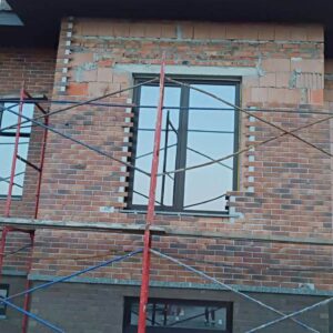 Facing and insulation of the house facade in Starokonstantinov