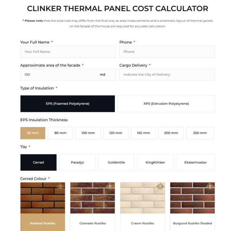 Kalkulator ocieplenia elewacji