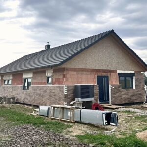 Modern facade with thermal panels and Golden Tile clinker tiles