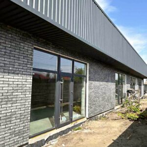 Efekt ocieplenia domu płytkami LONDON ANTHRACITE