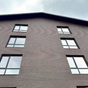 Finished facade with Paradyz SEMIR ROSA ELEWACJA tiles